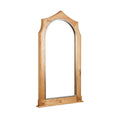 Arched Wooden Wall Mirror with Elegant Design